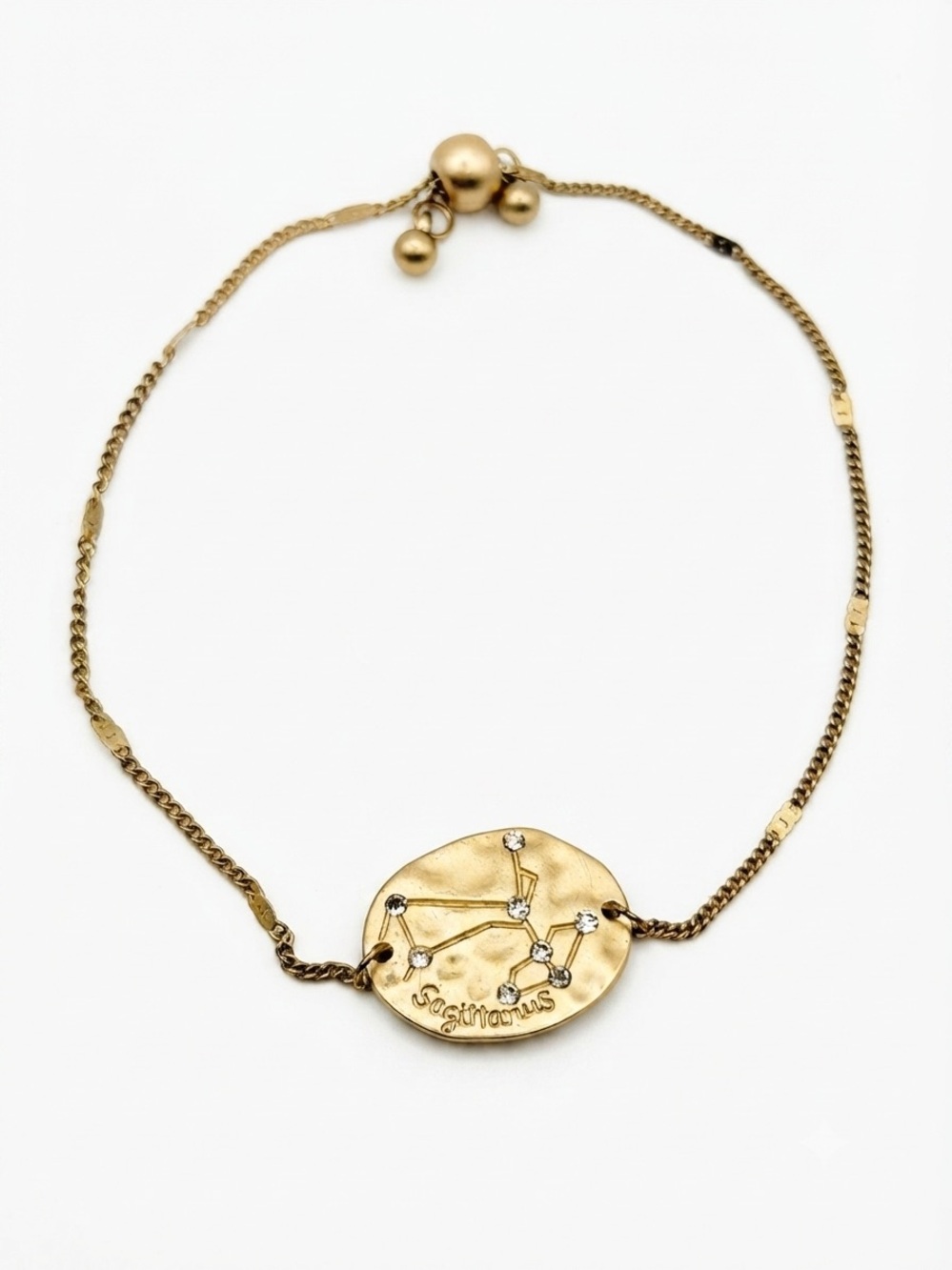 Anthropologie Sagittarius Constellation Bolo Bracelet - Adjustable Gold Charm